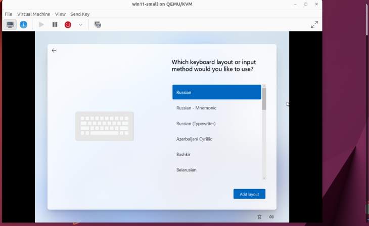 Создание гостевой виртуальной машины Windows 11 в Qemu/KVM